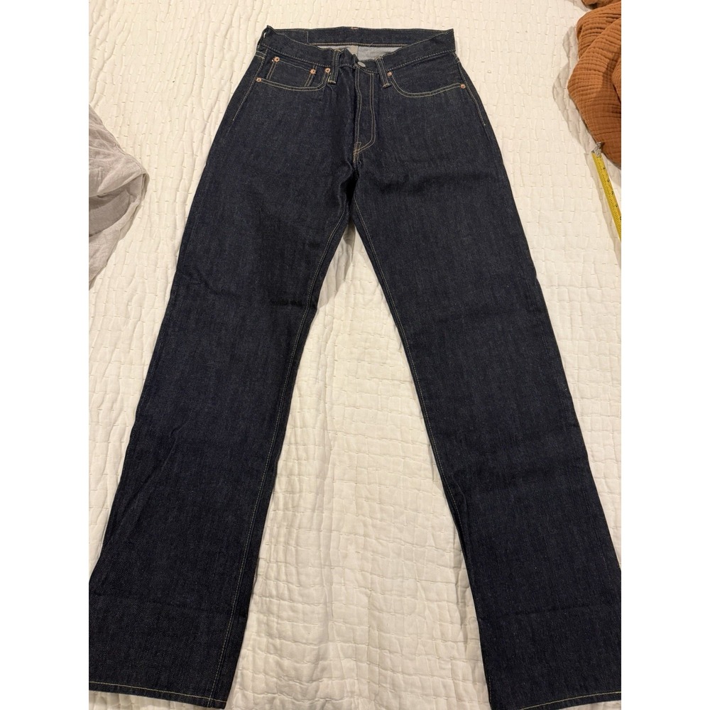 Sugar Cane Men's Selvedge Blue Jeans 32x34 Straight Leg Button Fly Lot 1947